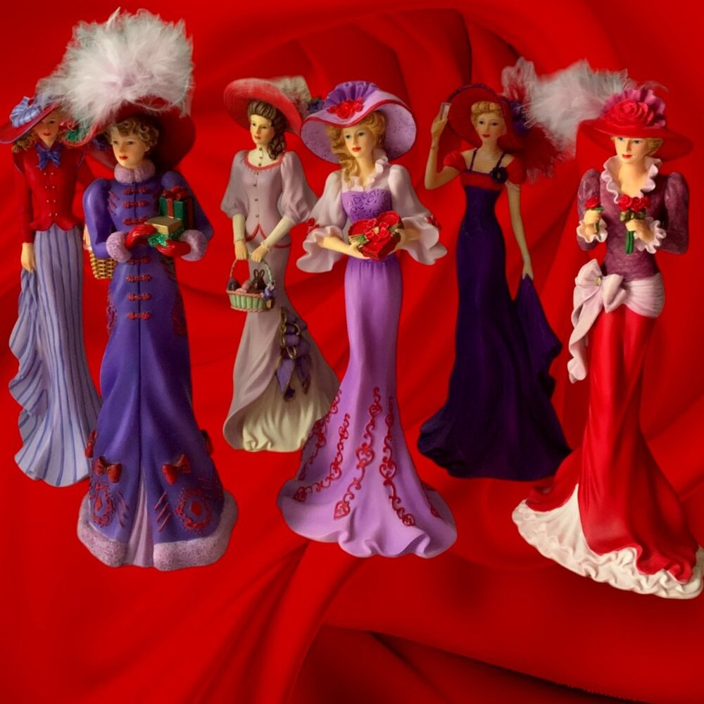 Thomas Kinkade Portraits of Style Through the Year Collection Figurines